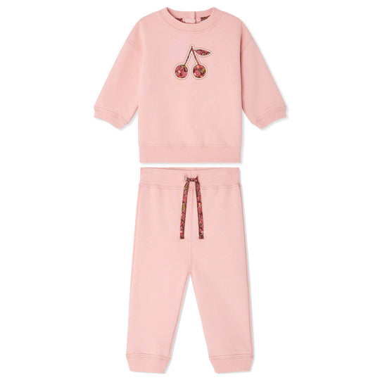 BONPOINT Dahlia Soft Baby Set - PInk Rose