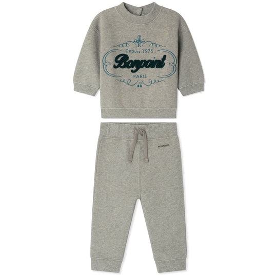 BONPOINT Soft Melange Baby Set - Vert De Gris