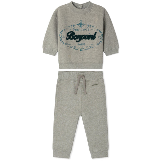 BONPOINT Soft Melange Baby Set - Vert De Gris