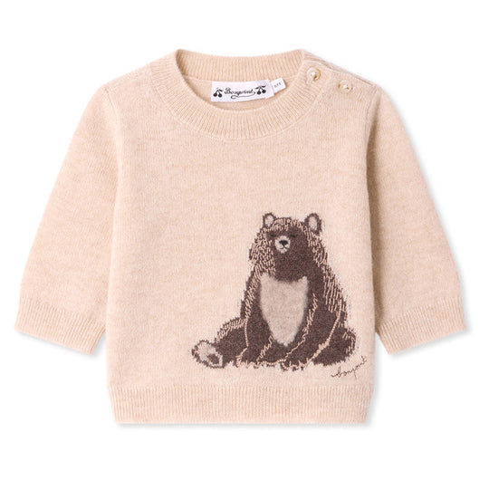 BONPOINT Almire Teddy Pullover - Beige Chine