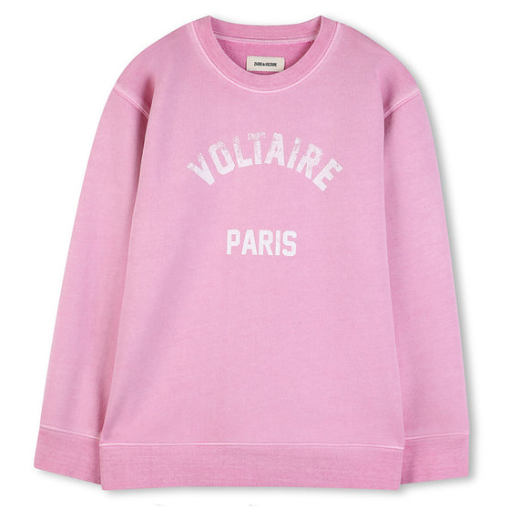 Kid-Girl-ZADIG & VOLTAIRE Sweatshirt - Pink-X60540-47F-|-Zadig