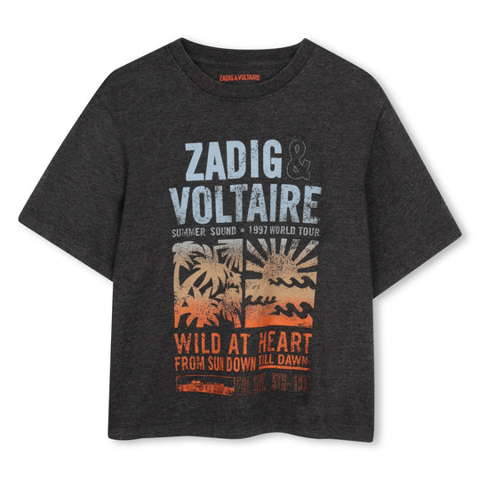 ZADIG & VOLTAIRE Wild at Heart Burnout T-Shirt - Black