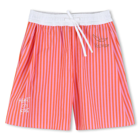 ZADIG & VOLTAIRE Make Art Striped Shorts - Pink Orange