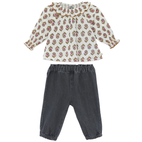BONTON Solane Biscotte Baby Outfit - Retro Fleur