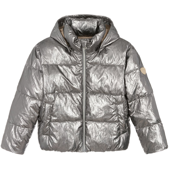 BONPOINT Metro Puffer Jacket - Metallic Silver
