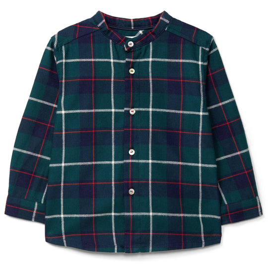 LARANJINHA Evergreen Checked Shirt - Navy Blue