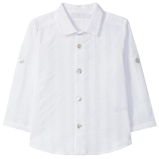 LARANJINHA Beach Vibes Dress Shirt - White