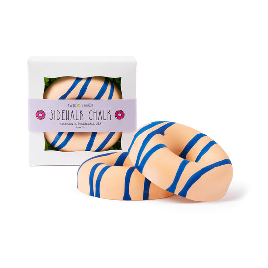 TWEE Donut Handmade Sidewalk Chalk - Drizzle Orange / Blue