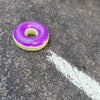 Donut Handmade Sidewalk Chalk - Frosted Yellow / Purple