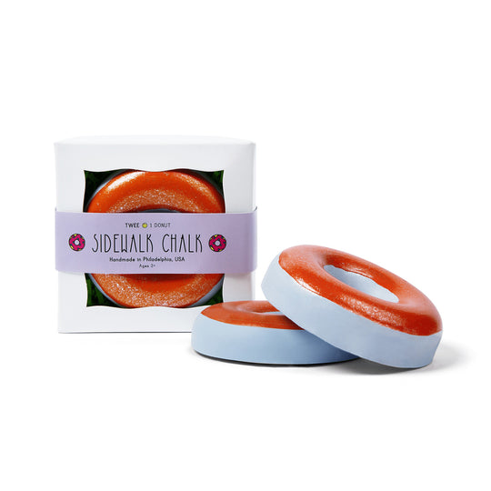 TWEE Donut Handmade Sidewalk Chalk - Frosted Blue / Red