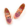 Sara Sparkle Heart Mary Janes - Peach