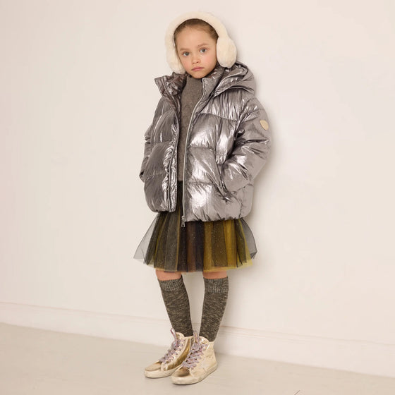 BONPOINT Metro Puffer Jacket - Metallic Silver