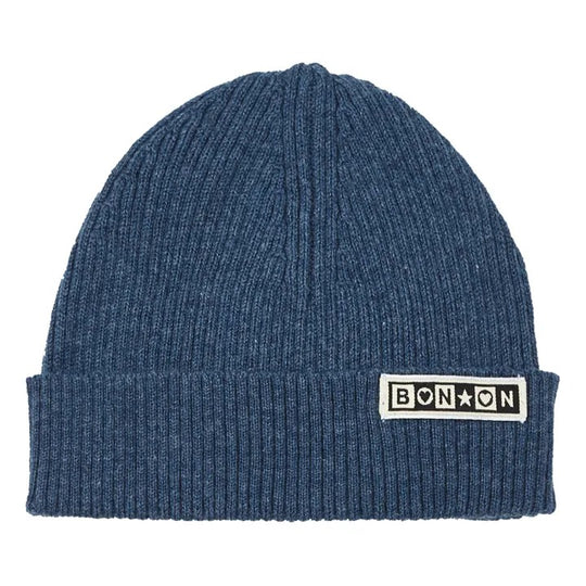 Minot Knit Baby Hat - Blue Melange