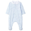 LARANJINHA Windowpane Footed Pajamas - Blue