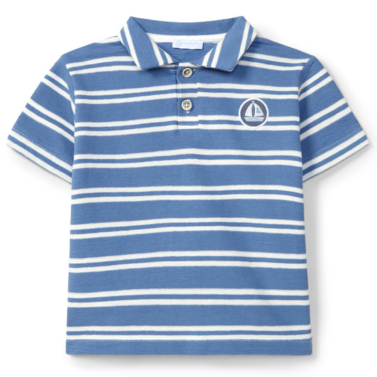 LARANJINHA Striped Sailor Polo - Blue