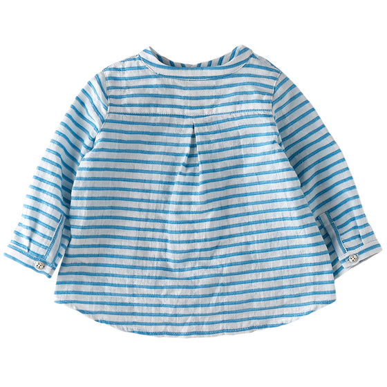 Ocean Blues Striped Baby Shirt