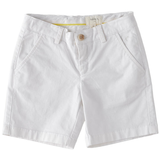 NANOS Classic White Cotton Shorts