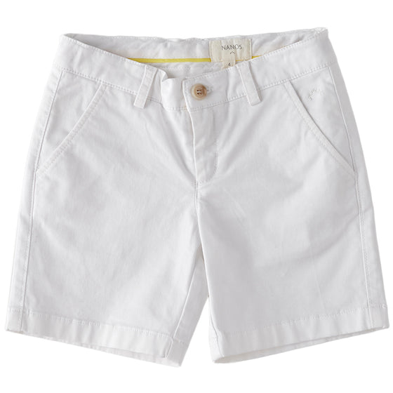 Classic White Cotton Shorts