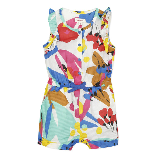 CATIMINI Floral sleeveless baby romper