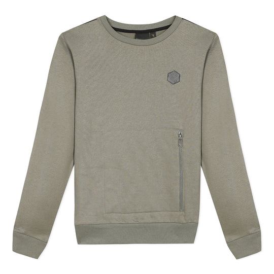 BECKARO Khaki kangaroo pocket sweater