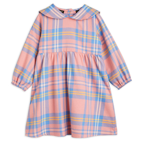 MINI RODINI Flannel Check Sailor Dress