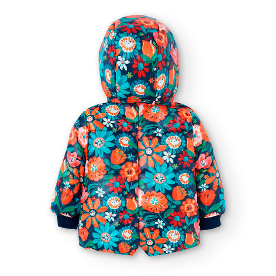 Reversible Abstract Flower Technical Parka  - FINAL SALE
