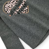 Leopard Heart Tulle Detail T-shirt  - FINAL SALE