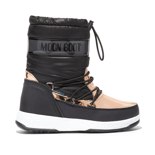MOON BOOT Protecht Junior Black and Gold Nylon Boots