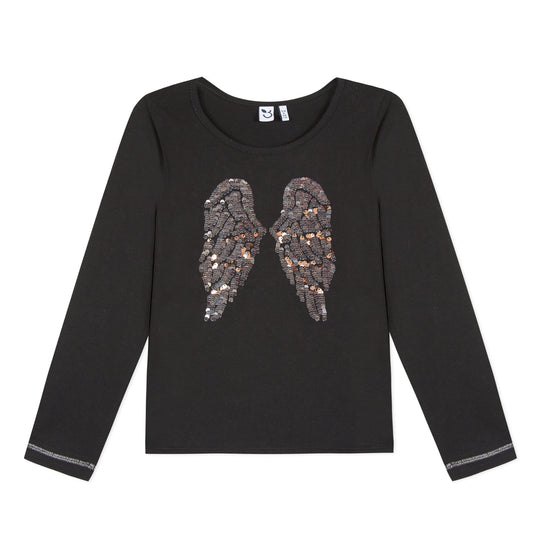 3 POMMES Sequin Wings T-shirt