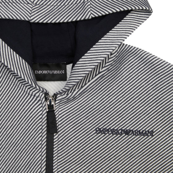 Striped zipper hoodie