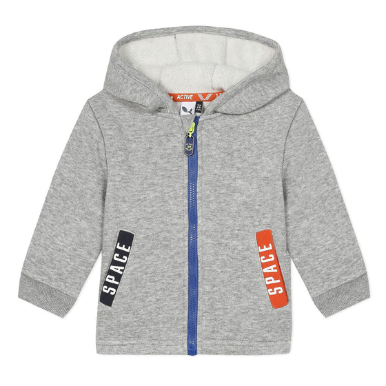 Grey fleece zip-up hoodie  - FINAL SALE