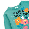 Ruffled "Nice Day" Floral T-shirt  - FINAL SALE