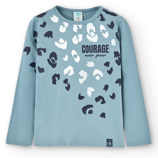 BOBOLI Leopard Print "Courage" T-shirt