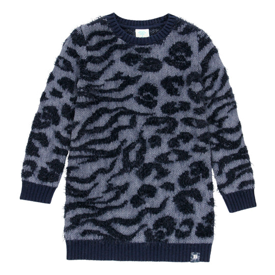 BOBOLI Leopard Knit Sweater Dress