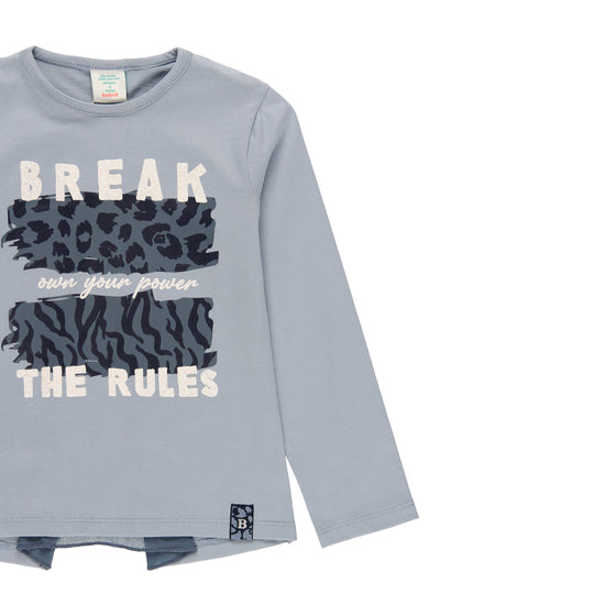 Tulle Detail "Break the Rules" T-shirt  - FINAL SALE