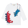 White T-shirt with dinos  - FINAL SALE