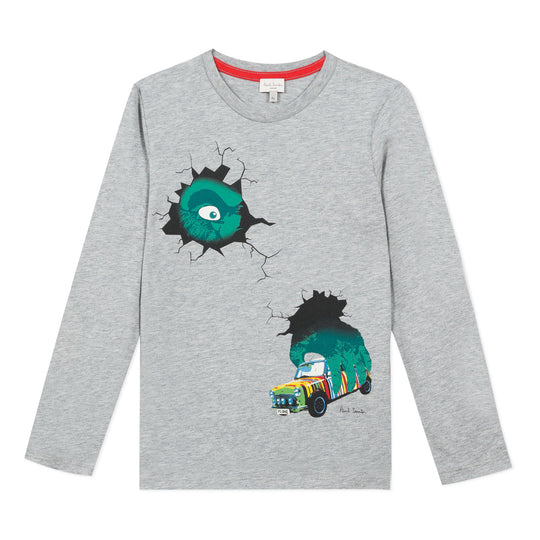 Grey T-shirt with front and back visual  - FINAL SALE