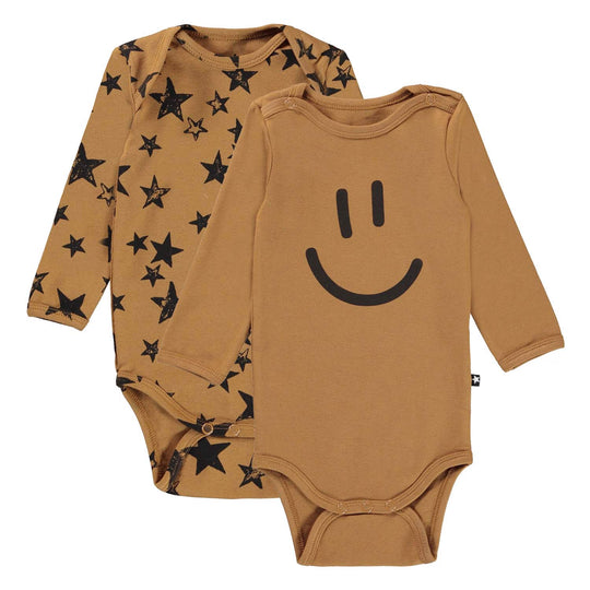 MOLO Foss 2-Pack Stars Earthy Bodysuits