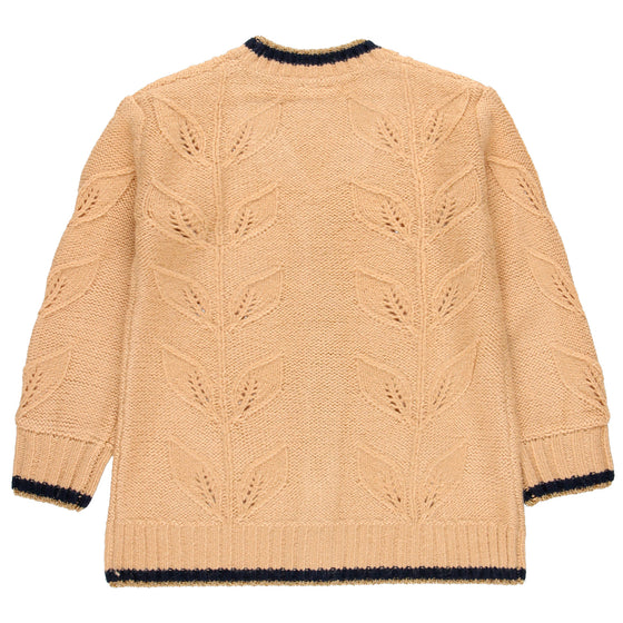 Cozy Leaf-Knit Cardigan  - FINAL SALE