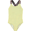 Neve Contrast Strap Yellow Swimsuit