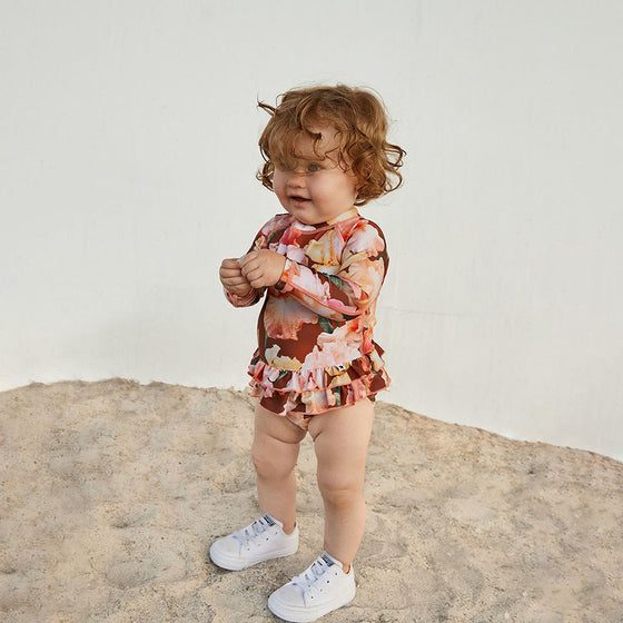 Narice floral baby swimsuit