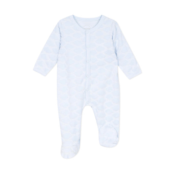 Blue allover printed velvet pajamas  - FINAL SALE