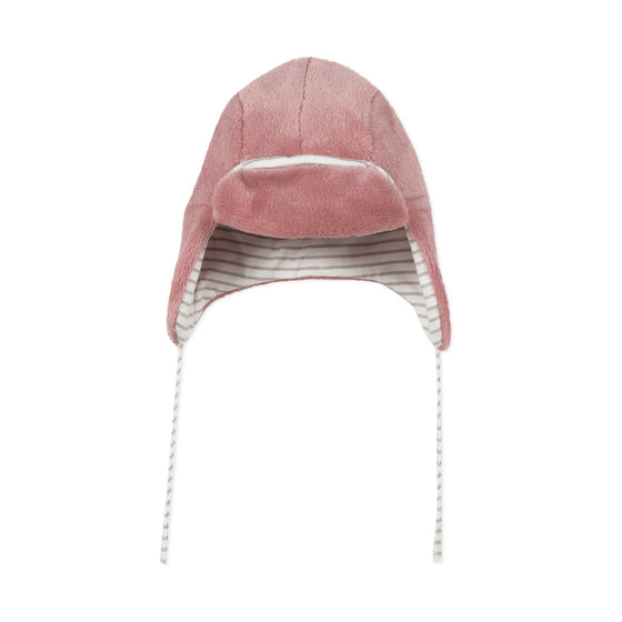 Pink cotton-lined trapper hat  - FINAL SALE