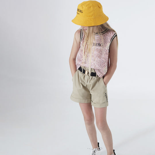 ICEBERG Paperbag High-Waisted Shorts with Belt