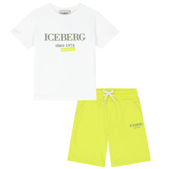 ICEBERG Neon Pop T-shirt and Shorts Set