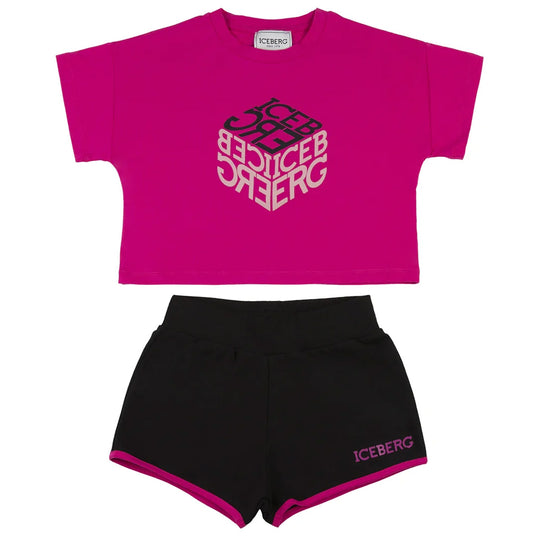 ICEBERG Pink T-shirt and Shorts Set
