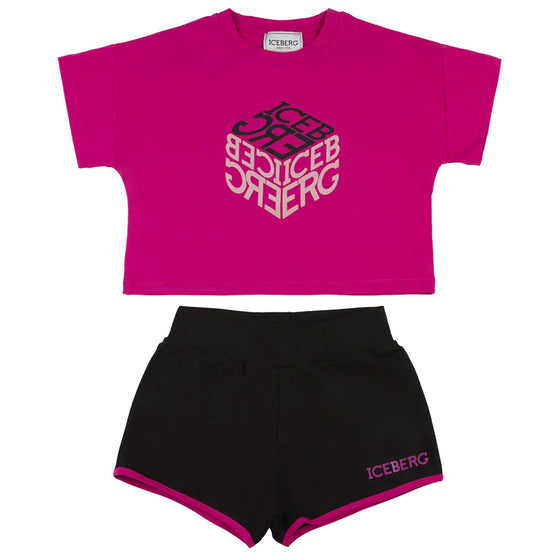 Pink T-shirt and Shorts Set
