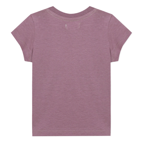 Purple short sleeve graphic T-shirt