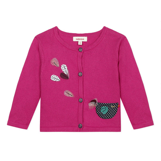 CATIMINI Pink knit cardigan
