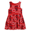 Red printed sleeveless dress